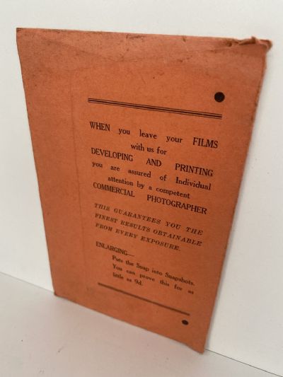 OLD PHOTO WALLET: from E.T. Saunders Ltd - The Chemists, Wellington 1960s