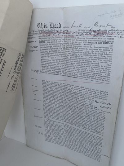 OLD DOCUMENT: Chattel Security Deed - Dalgety & Company, Dunedin 1920