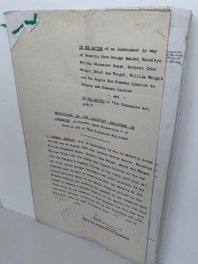 OLD DOCUMENT: Chattel Security Deed - Dalgety & Company, Dunedin 1920