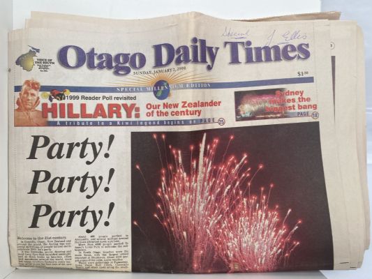 OLD NEWSPAPER: The Otago Daily Times, 2 January 2000 - first of new millennium