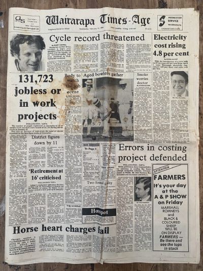OLD NEWSPAPER: Wairarapa Times- Age, Masterton - 15 February 1984
