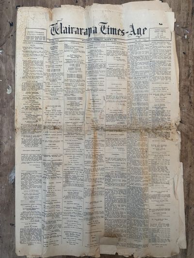OLD NEWSPAPER: Wairarapa Times- Age, Masterton - 3 March 1955