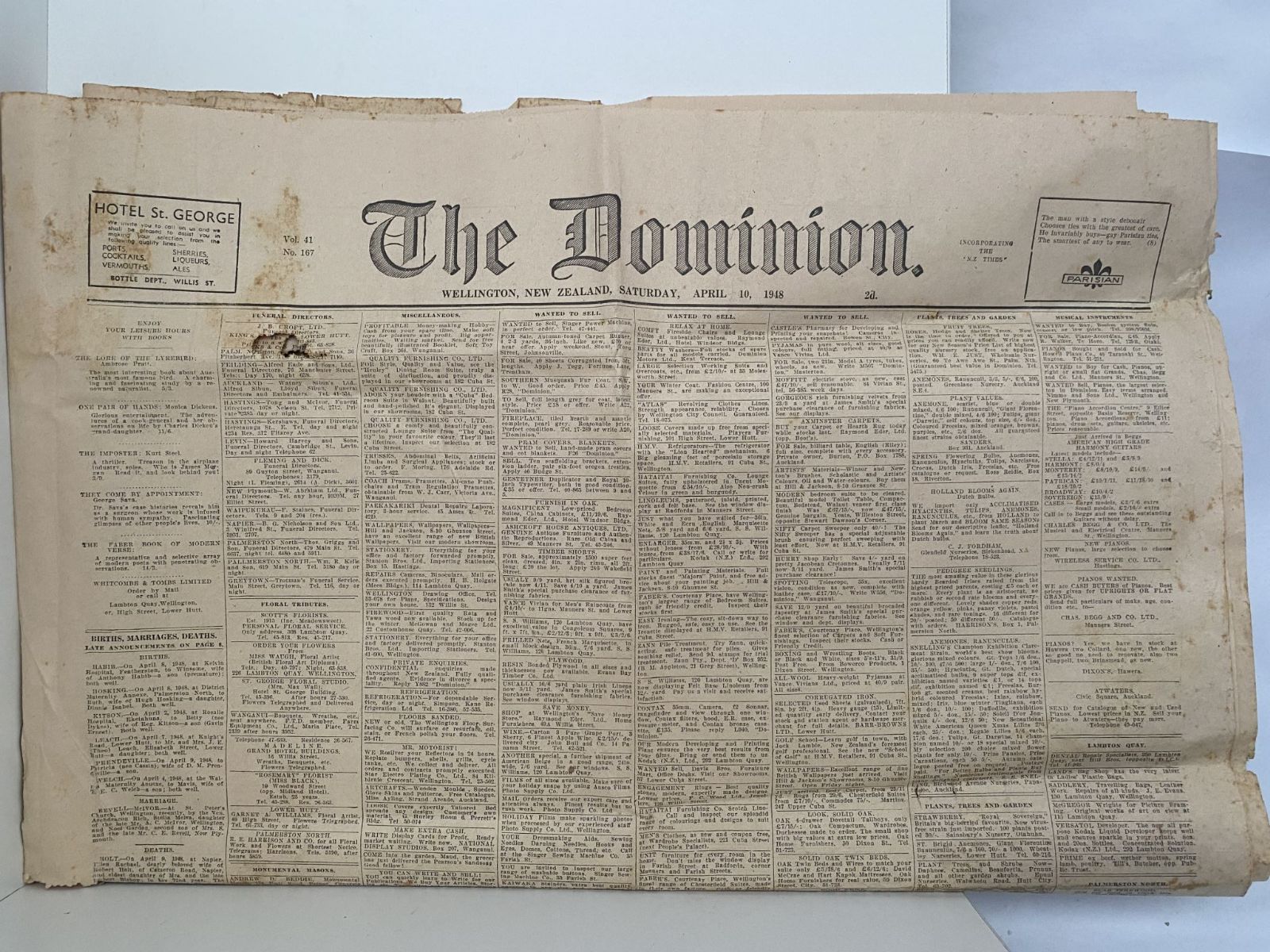 OLD NEWSPAPER: The Dominion, Wellington - 10 April 1948