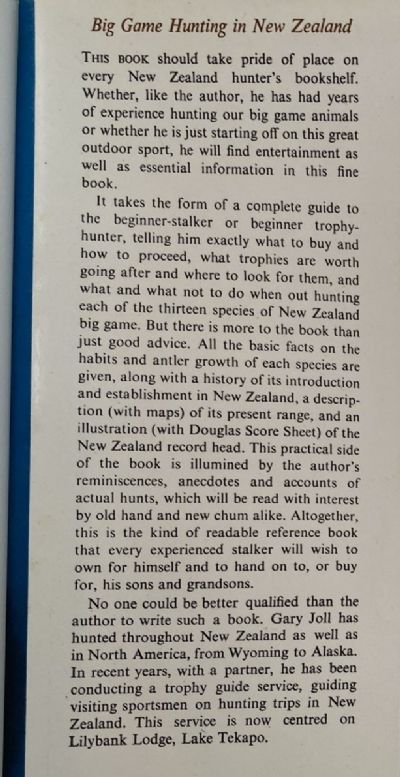 BIG GAME HUNTING IN NEW ZEALAND
