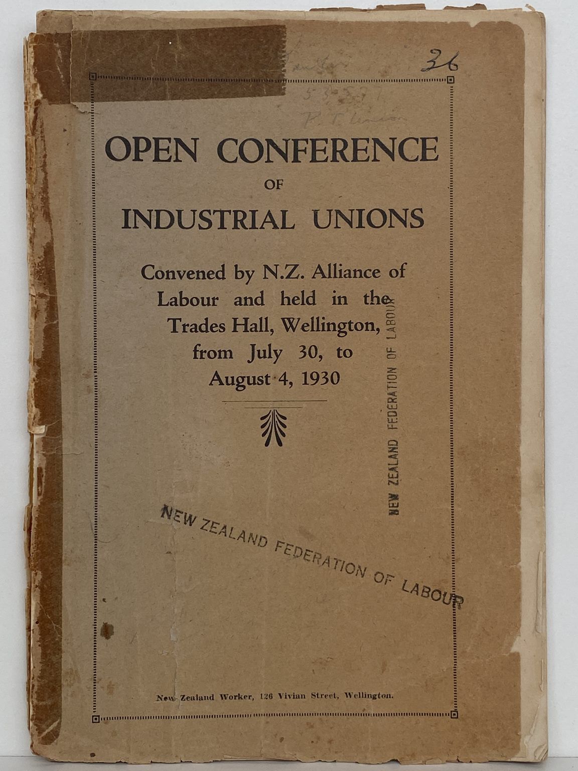 CONFERENCE OF INDUSTRIAL UNIONS - Convened