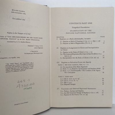 BAPTISIM IN THE THOUGHT OF ST. PAUL
