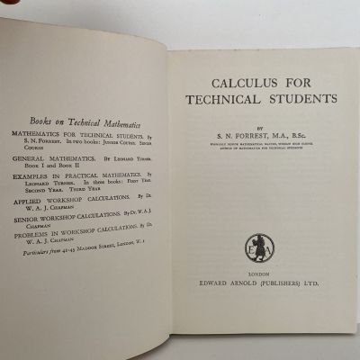 CALCULUS for Technical Students