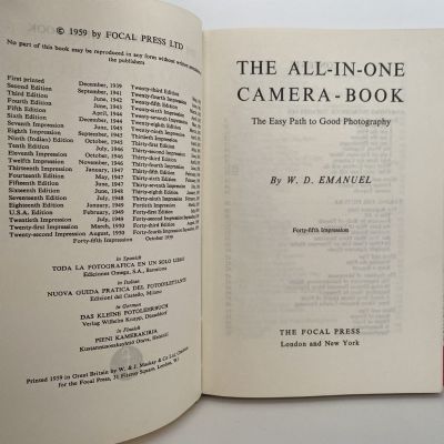THE ALL IN ONE CAMERA BOOK: The Easy Path to Good Photography