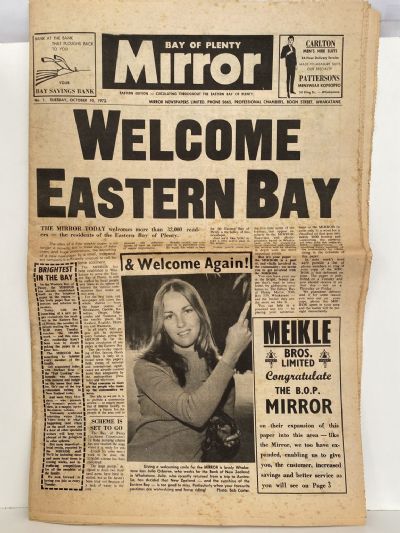 OLD NEWSPAPER: Bay of Plenty Mirror, Eastern Bay of Plenty, 10 October 1972