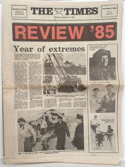 OLD NEWSPAPER: Waikato Times, 6 January 1986 - Review 1985