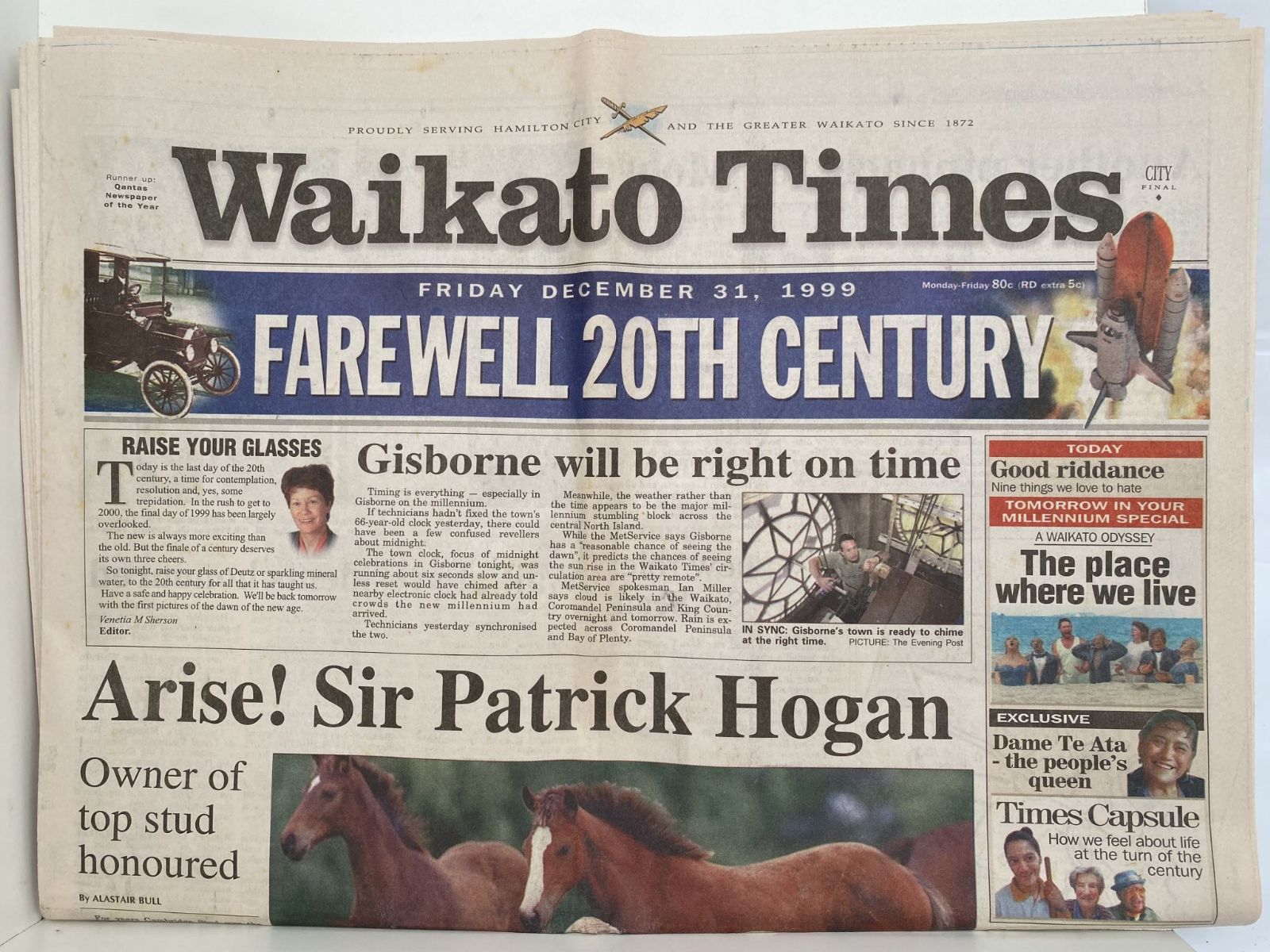 OLD NEWSPAPER: Waikato Times - Farewell 20th Century - 31 December 1999