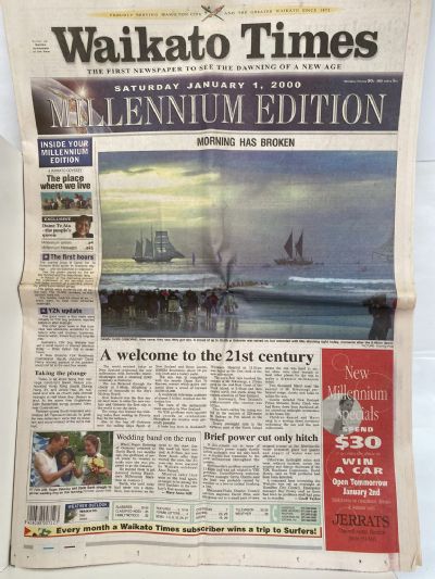 OLD NEWSPAPER: Waikato Times - first new millennium - 1 January 2000