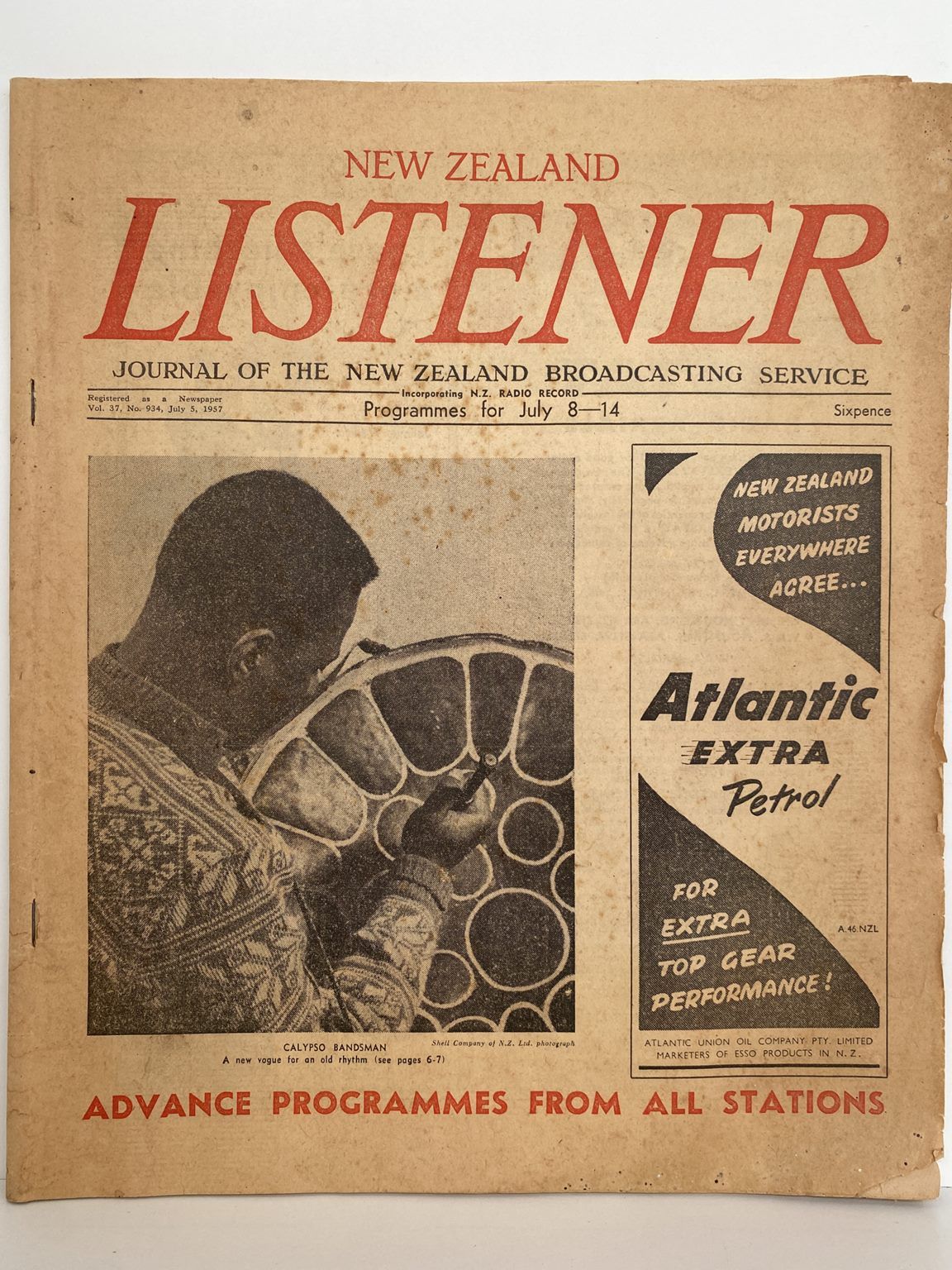 OLD NEWSPAPER: New Zealand Listener - Vol 37, No 934 - 5 Jan 1957