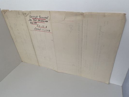 ANTIQUE INVOICE / RECEIPT: Port Chalmers Borough Council 1903