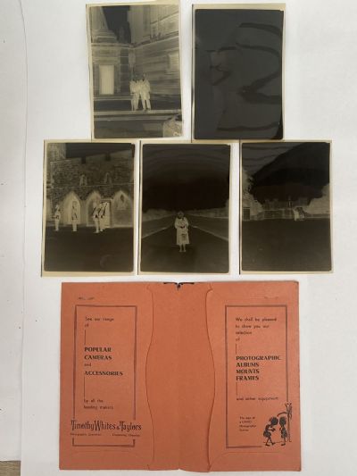 OLD PHOTO / NEGATIVE WALLET: Timothy Whites & Taylors, Chemists 1920s / 1930s