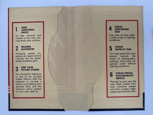 OLD PHOTO / NEGATIVE WALLET: Kodak Prints 1940s