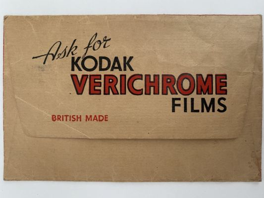 OLD PHOTO / NEGATIVE WALLET: Kodak Film - J.C. Oddie & Son, Timaru 1940s