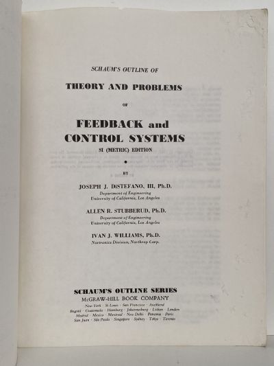 FEEDBACK and CONTROL SYSTEMS (Metric edition)