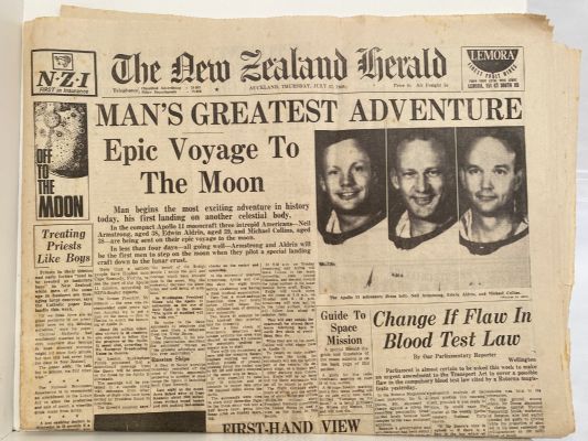 OLD NEWSPAPER: The New Zealand Herald, 17 July 1969 - Moon Landing Special