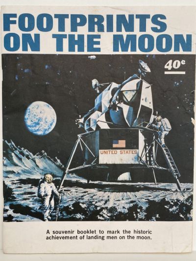 FOOTPRINTS ON THE MOON: 1969 Moon Landing Souvenir