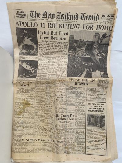 OLD NEWSPAPER: The New Zealand Herald, 23 July 1969 - Moon Landing Special
