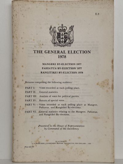 THE GENERAL ELECTION 1978 - Return Statistics