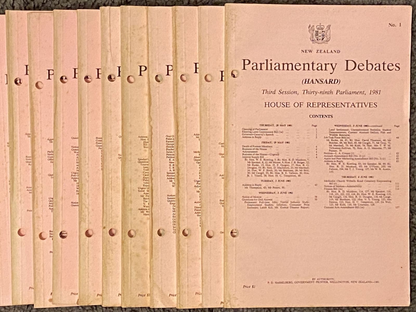 New Zealand PARLIAMENTARY DEBATES of HOUSE of REPRESENTATIVES 1981