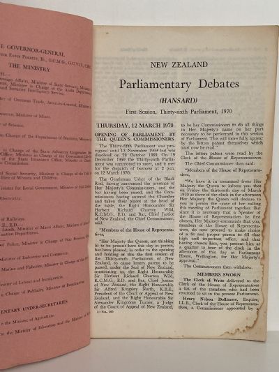 New Zealand PARLIAMENTARY DEBATES of HOUSE of REPRESENTATIVES 1970