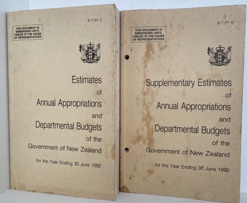 DEPARTMENTAL BUDGETS of the GOVERMENT of NEW ZEALAND June 1992 