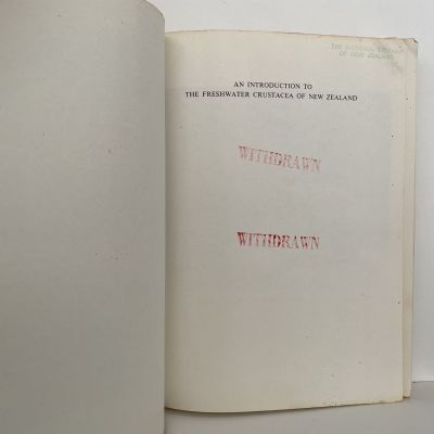 An Introduction to the FRESHWATER CRUSTACEA of New Zealand