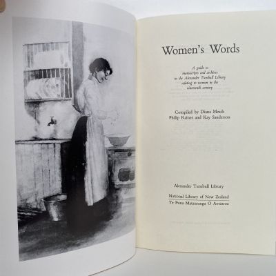 WOMEN'S WORDS: Guide to Manuscripts & Archives in the Alexander Turnbull Library