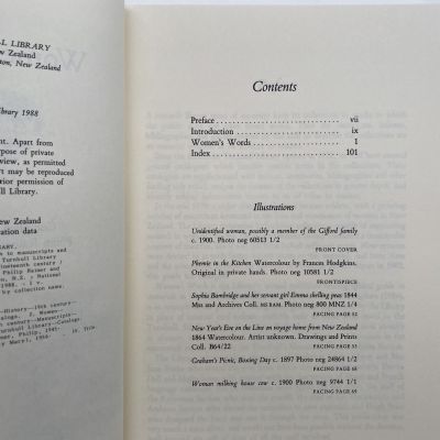 WOMEN'S WORDS: Guide to Manuscripts & Archives in the Alexander Turnbull Library