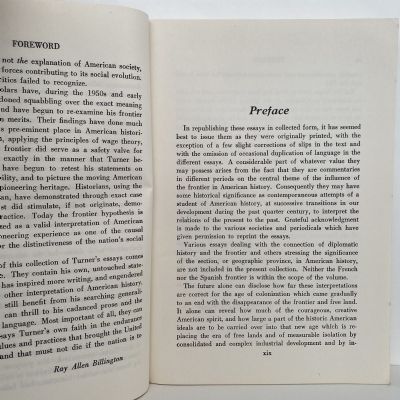 THE FRONTIER IN AMERICAN HISTORY