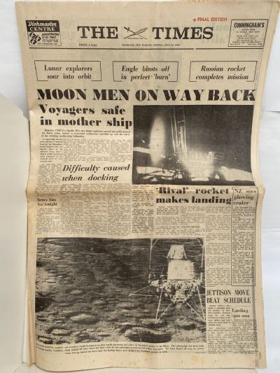 OLD NEWSPAPER: The Waikato Times, 22 July 1969 - Moon Landing Special