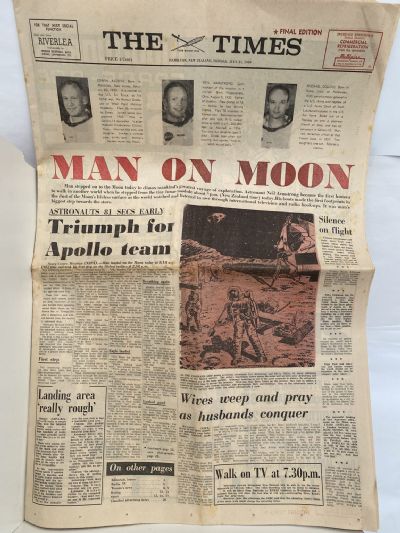 OLD NEWSPAPER: The Waikato Times, 21 July 1969 - Moon Landing Special