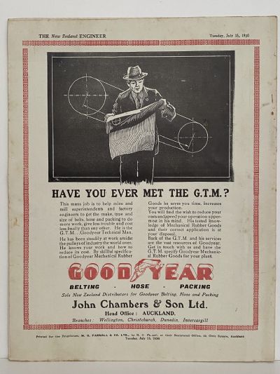 OLD MAGAZINE: The New Zealand Engineer Vol. 7, No. 4 - 15 July 1930