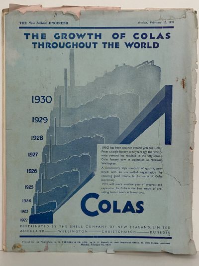 OLD MAGAZINE: The New Zealand Engineer Vol. 7, No. 11 - 16 February 1931