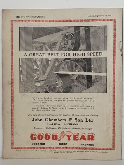 OLD MAGAZINE: The New Zealand Engineer Vol. 6, No. 6 - 16 September 1929