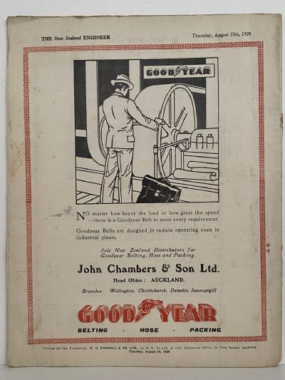 OLD MAGAZINE: The New Zealand Engineer Vol. 6, No. 5 - 15 August 1929