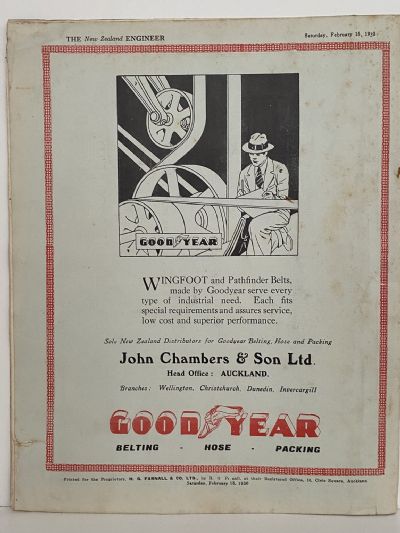 OLD MAGAZINE: The New Zealand Engineer Vol. 6, No. 11 - 15 February 1930