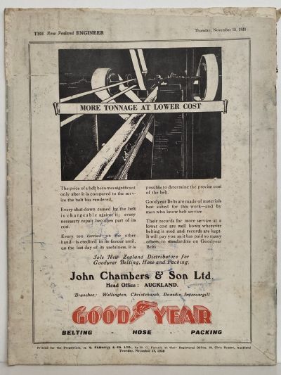 OLD MAGAZINE: The New Zealand Engineer Vol. 5, No. 8 - 15 November 1928