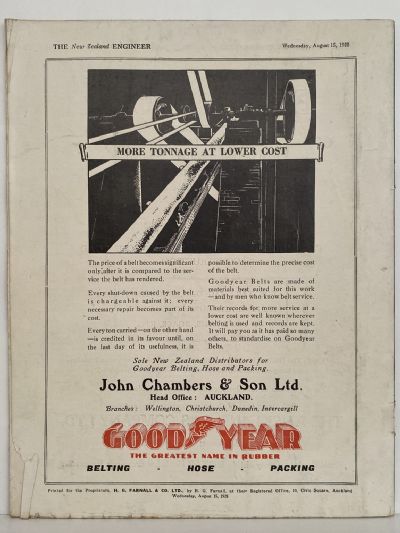 OLD MAGAZINE: The New Zealand Engineer Vol. 5, No. 5 - 15 August 1928