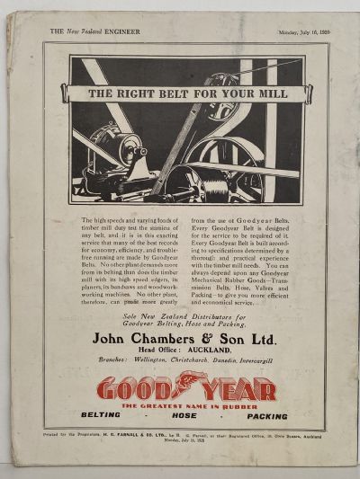 OLD MAGAZINE: The New Zealand Engineer Vol. 5, No. 4 - 16 July 1928