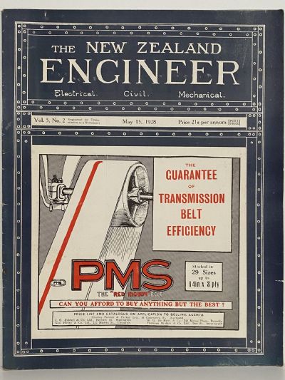 OLD MAGAZINE: The New Zealand Engineer Vol. 5, No. 2 - 15 May 1928