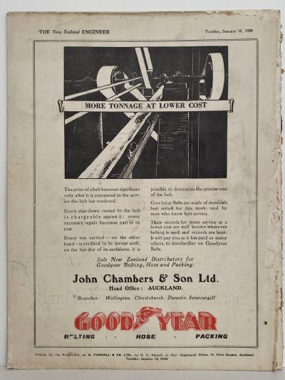 OLD MAGAZINE: The New Zealand Engineer Vol. 5, No. 10 - 15 January 1929