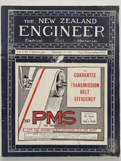 OLD MAGAZINE: The New Zealand Engineer Vol. 4, No. 9 - 15 December 1927 