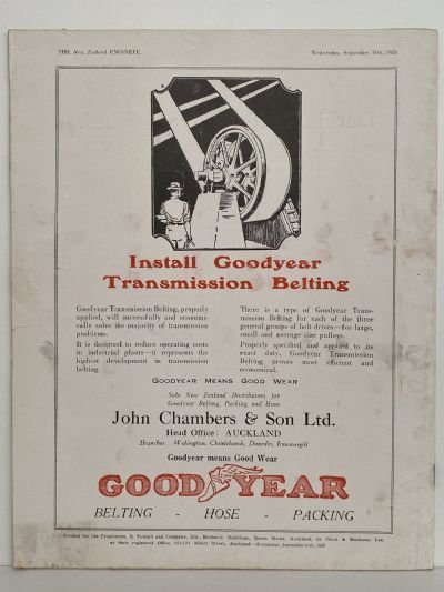 OLD MAGAZINE: The New Zealand Engineer Vol. 3, No. 6 - 15 September 1926