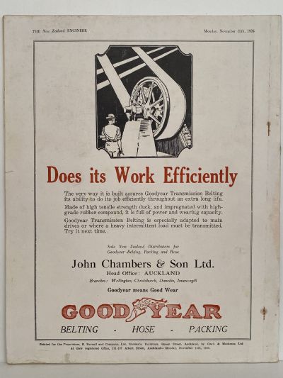 OLD MAGAZINE: The New Zealand Engineer Vol. 3, No. 8 - 15 November 1926