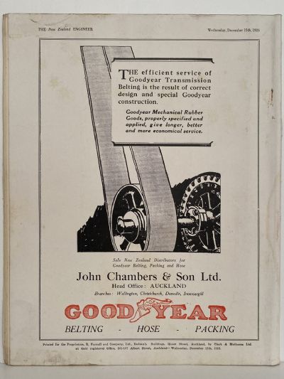 OLD MAGAZINE: The New Zealand Engineer Vol. 3, No. 9 - 15 December 1926