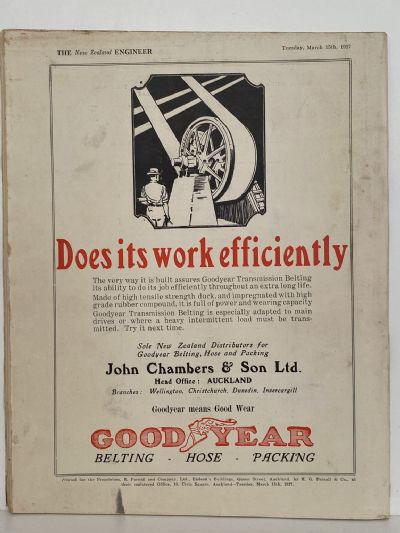 OLD MAGAZINE: The New Zealand Engineer Vol. 3, No. 12 - 15 March 1927